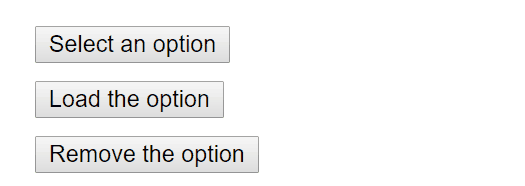  Um botão de que abre uma lista pop-over implementada com o clique e operado com um mouse mostrando que a ação de fechamento funciona.